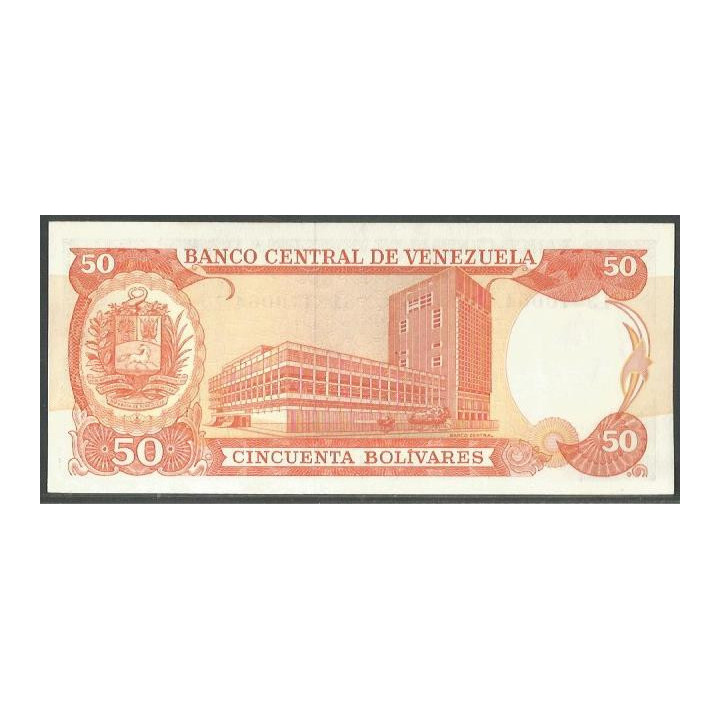 Venezuela 50 Bolivares 8 Dic 1992 S 8 Dig P65d reverso