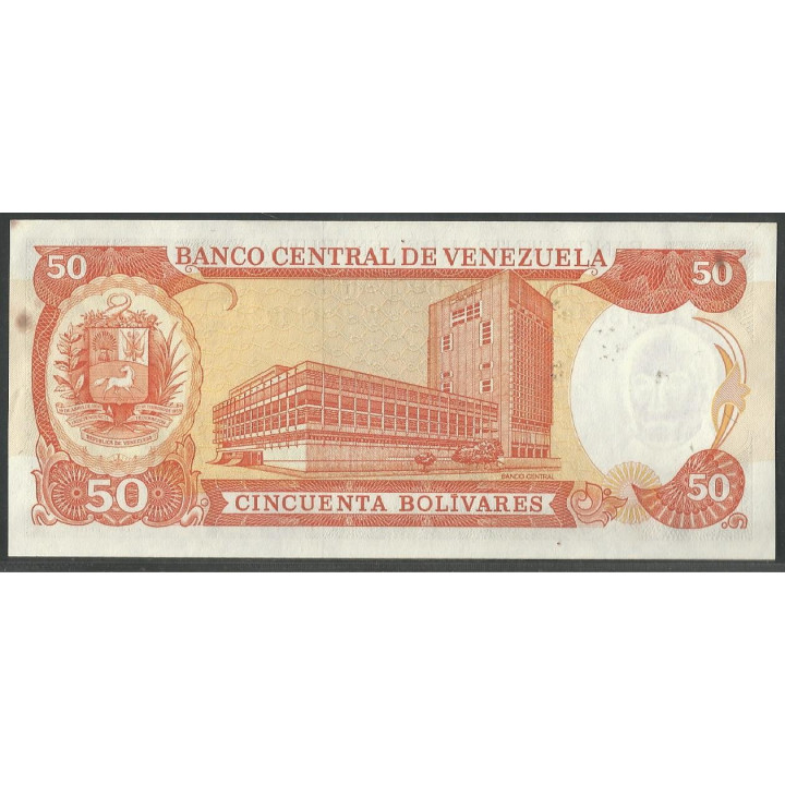 Venezuela 50 Bolivares 13 Oct 1998 W 8 Dig P65g reverso