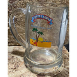 Jarro vidrio Cerveza Aguila "Sin igual y siempre igual" 12 cm X 8 cm
