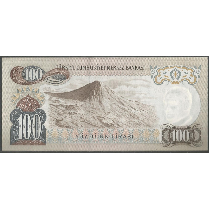 Turkya 100 Liras L1970 (1983) P189c reverso