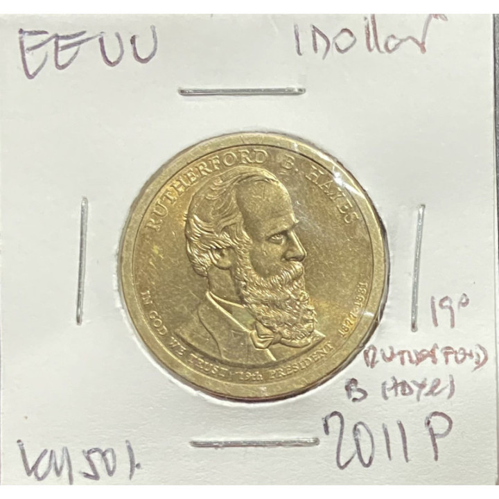 Estados Unidos 1 Dollar - Serie presidentes 2010 a 2016 reverso