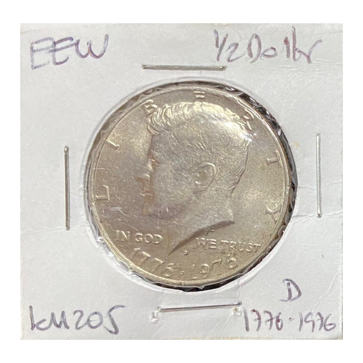 Estados Unidos 1/2 Dollar Kennedy Bicentenario CuNi 1976 KM205