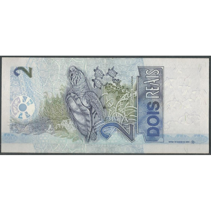 Brasil 2 Reales ND2001- Firma 42 D P249h reverso