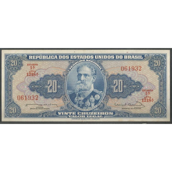 Brasil 20 Cruzeiros ND1955-61 Firma 3 P160a
