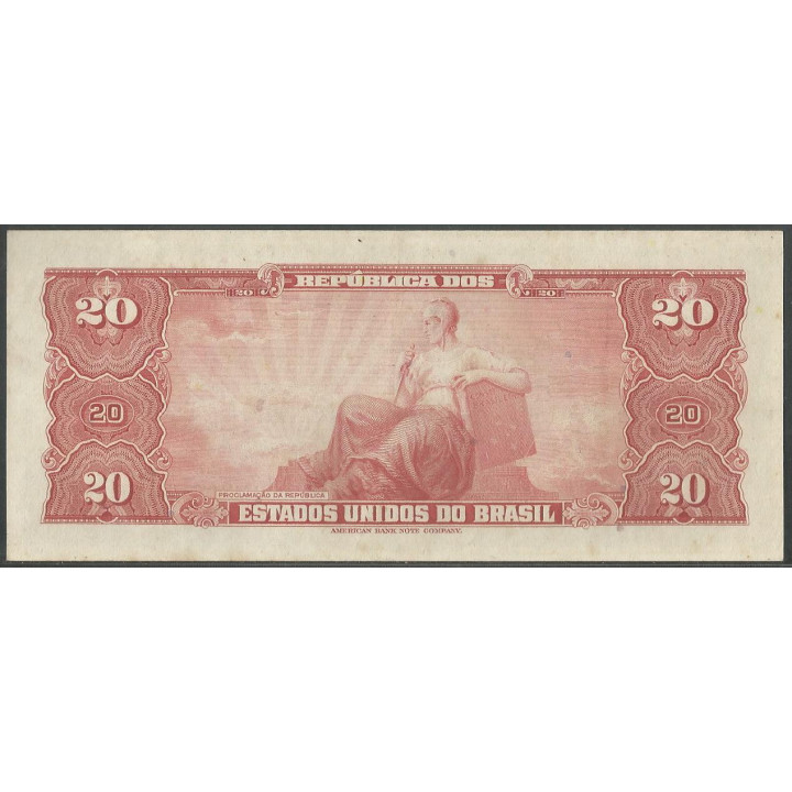 Brasil 20 Cruzeiros ND1963 Firma 12 P168b reverso
