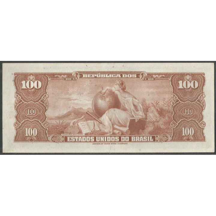 Brasil 100 Cruzeiros ND1964 Firma 13 P170b reverso