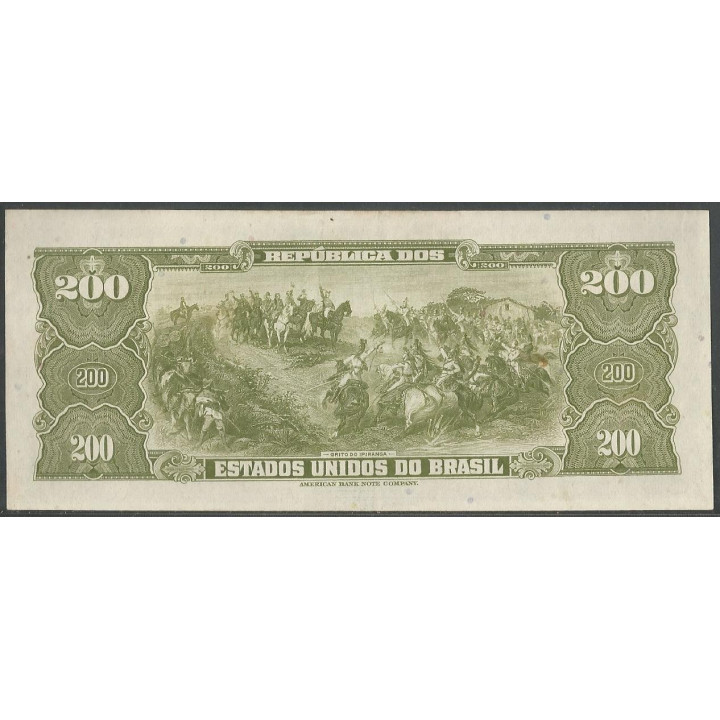 Brasil 200 Cruzeiros ND1964 Firma 13 P171b reverso