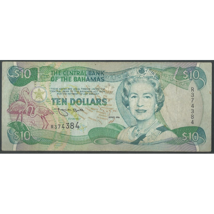 Bahamas 10 Dollars 1996 P59a