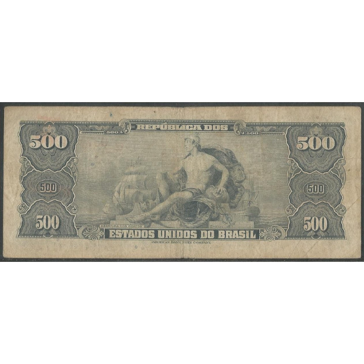 Brasil 500 Cruzeiros ND1962 Firma 11 P172b reverso