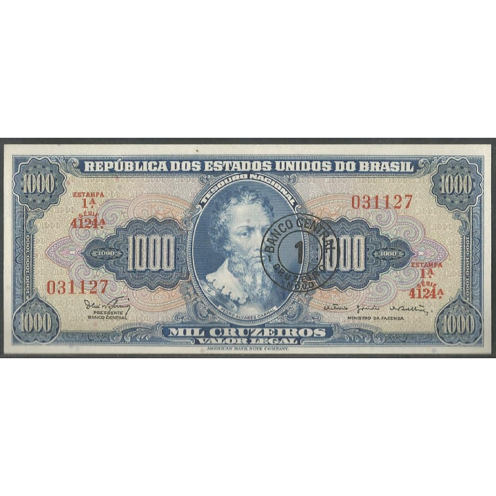 Brasil 1 Cruzeiro Novo ND1966-7 Firma 15 P187b