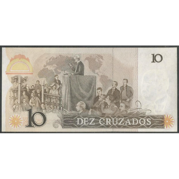 Brasil 10 Cruzados ND1987 P209b reverso