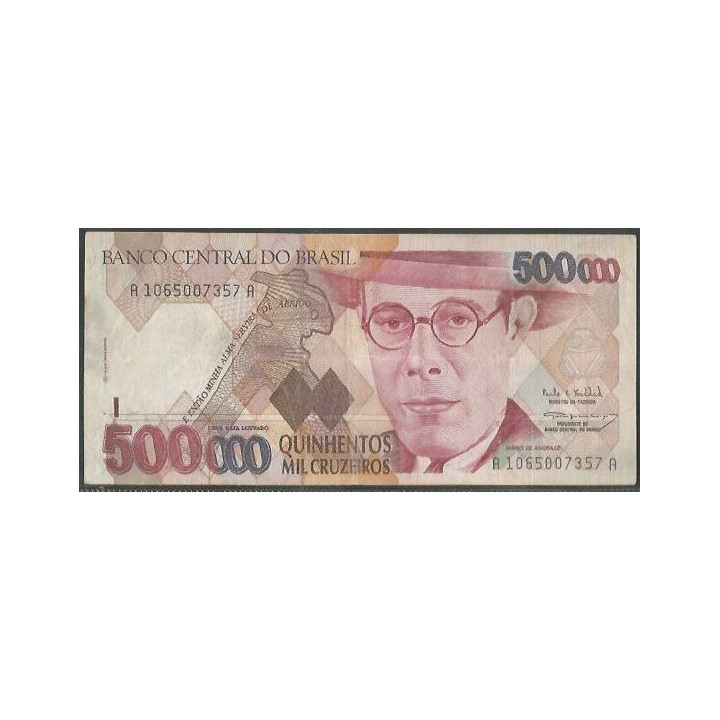 Brasil 500.000 Cruzeiros ND1993 Firma 30 P236a