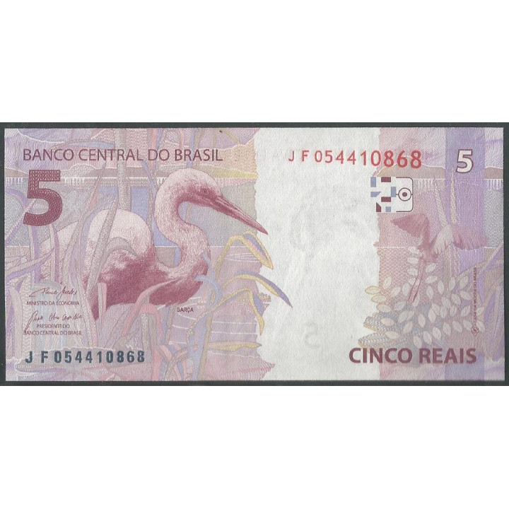 Brasil 5 Reales 2010 J P253g reverso
