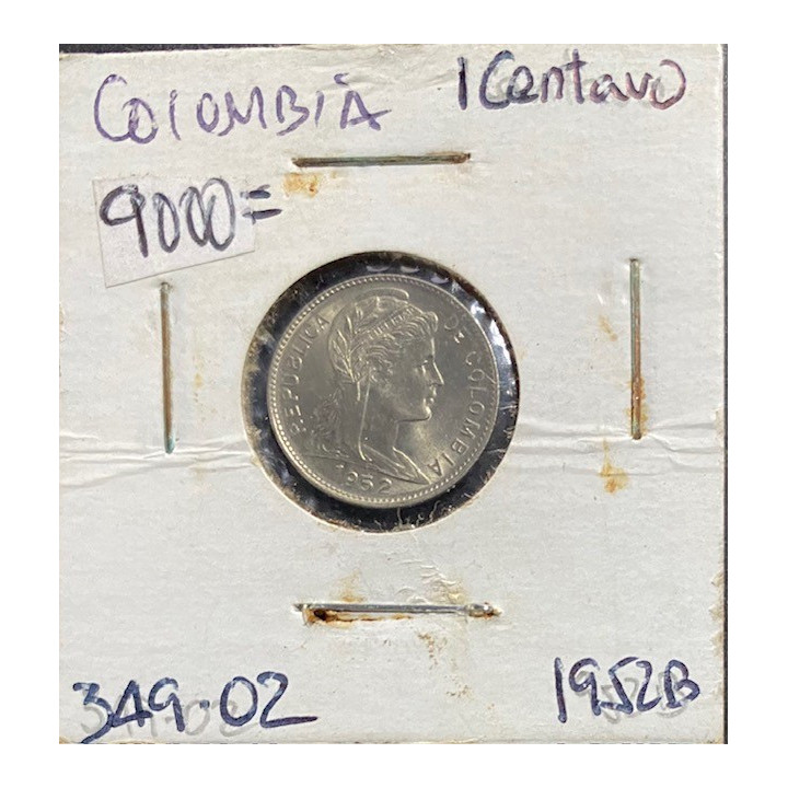 Colombia 1 Centavo 1952-1958 JER349 reverso