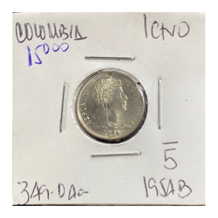 Colombia 1 Centavo 1952-1958 JER349 reverso
