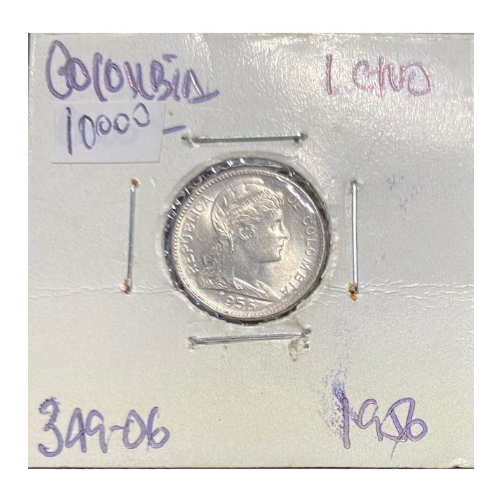 Colombia 1 Centavo 1952-1958 JER349 reverso