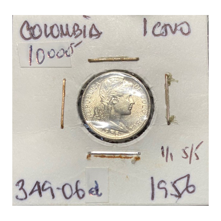 Colombia 1 Centavo 1952-1958 JER349 reverso