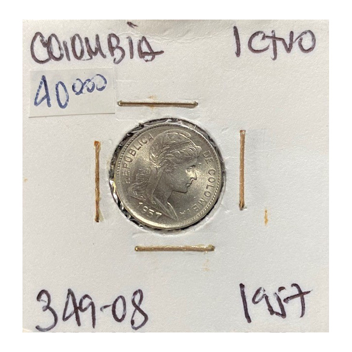Colombia 1 Centavo 1952-1958 JER349 reverso