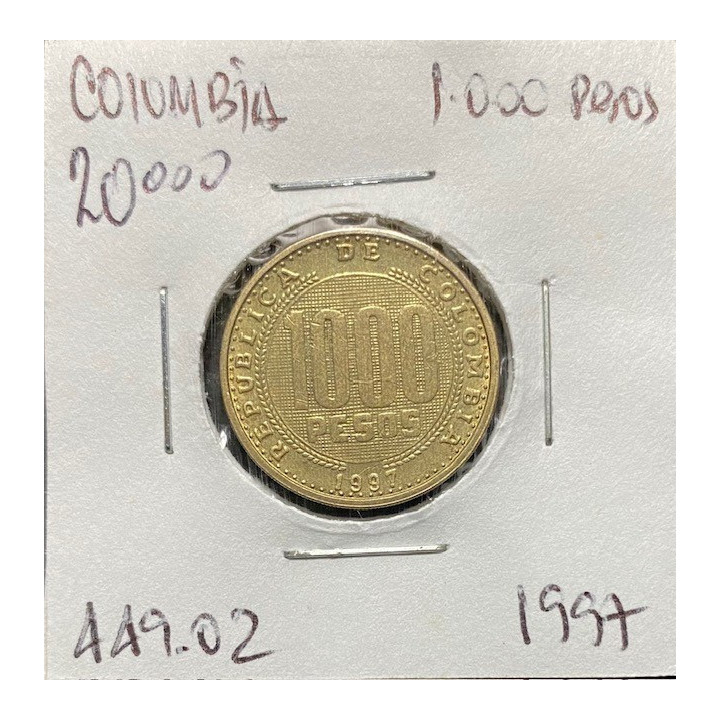 Colombia 1.000 Pesos 1996-8 JER449 reverso