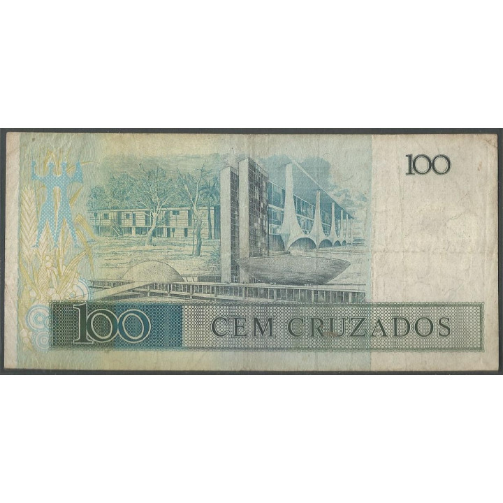 Brasil 100 Cruzados ND1987 P211b reverso