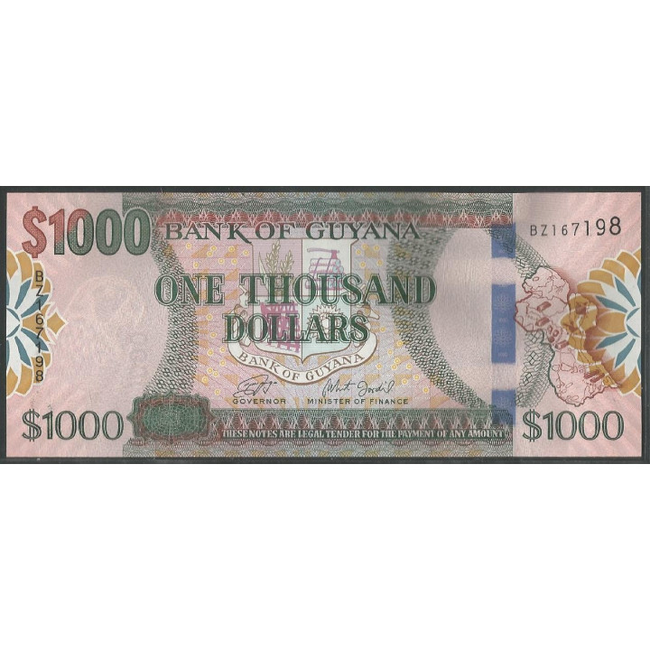 Guyana 1.000 Dollars ND2019 P38c