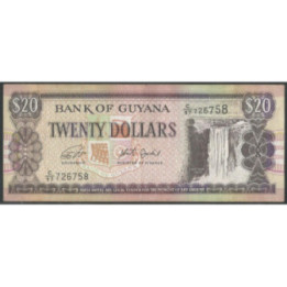 Guyana 20 Dollars ND1996 Firma 16 P30f