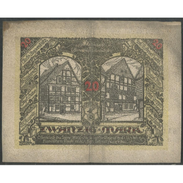 Alemania - Osterwieck 20 Mark 1 May 1922 reverso