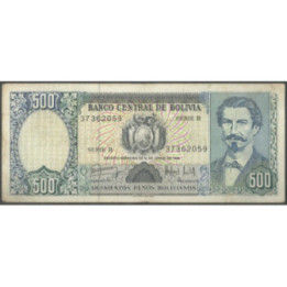 Bolivia 500 Pesos Bolivianos 1 Jun 1981 B P166a