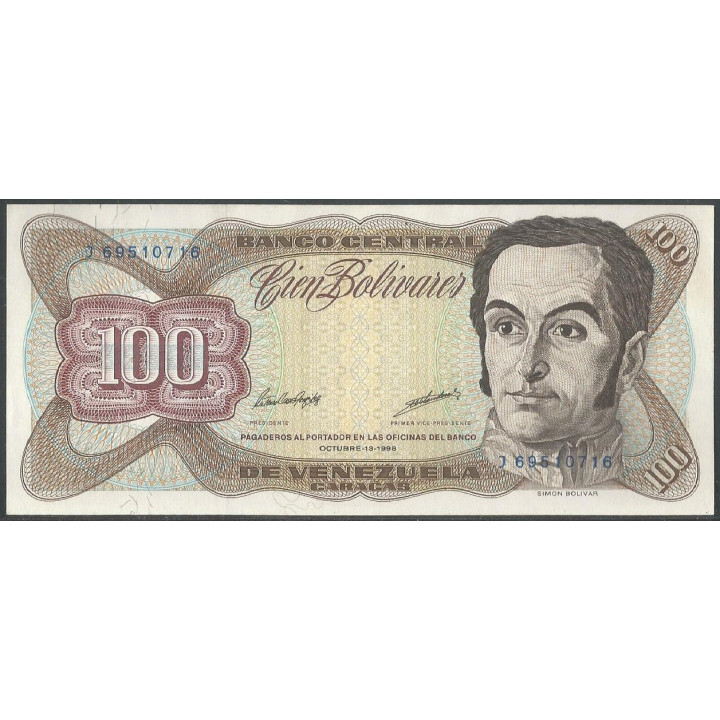 Venezuela 100 Bolivares 13 Oct 1998 J 8 Dig P66g