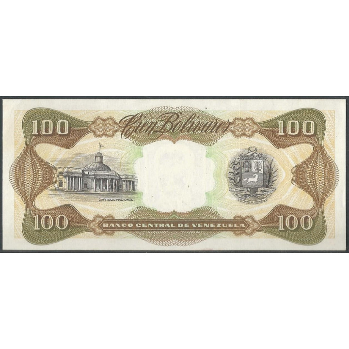 Venezuela 100 Bolivares 13 Oct 1998 J 8 Dig P66g reverso