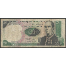 Venezuela 20 Bolivares 20 Oct 1987 A 8 Dig P71