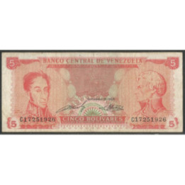 Venezuela 5 Bolivares 21 Sep 1989 C 8 Dig P70b