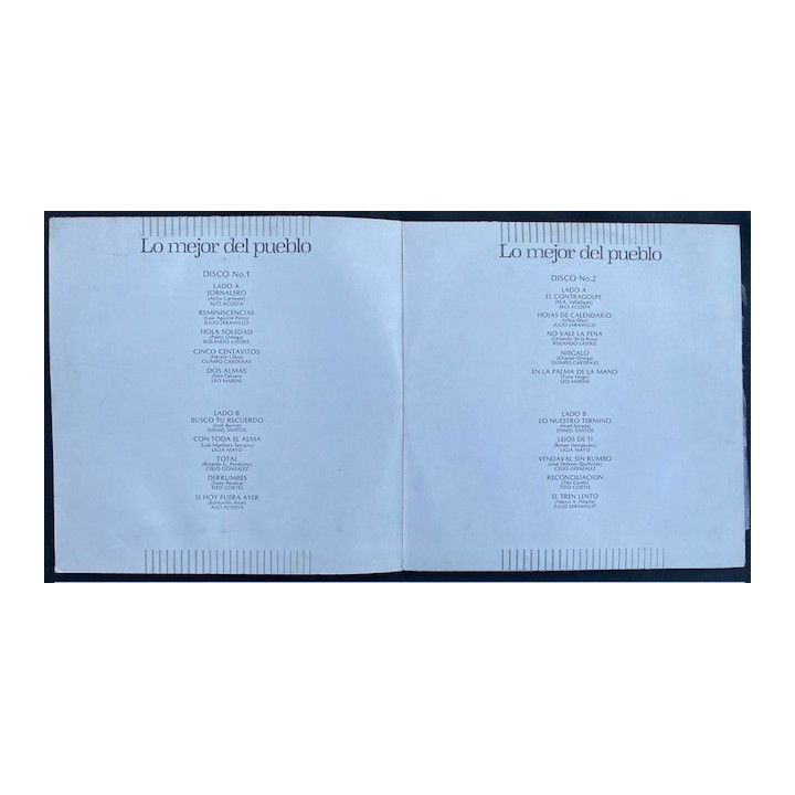 Lo mejor del pueblo (3 Vinilos)- Colombia reverso