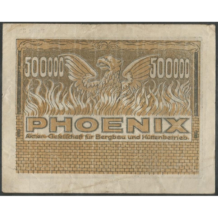 Alemania - Phoenix 500.000 Mark 1 Ago 1923 reverso
