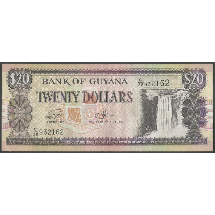 Guyana 20 Dollars ND1996 Firma 15 P30f