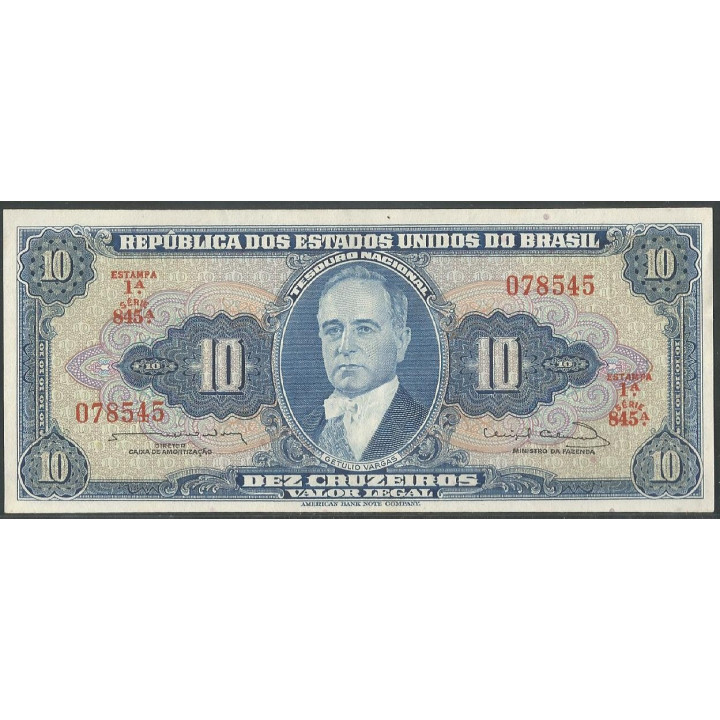 Brasil 10 Cruzeiros ND1963 Firma 12 P167b