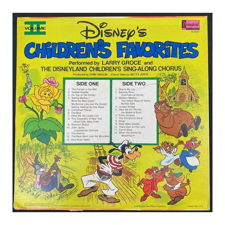 Disney's Children favotities Vol II - Usa 1979 reverso