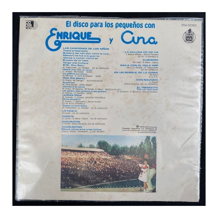 Enrique y Ana - Colombia 1981 reverso