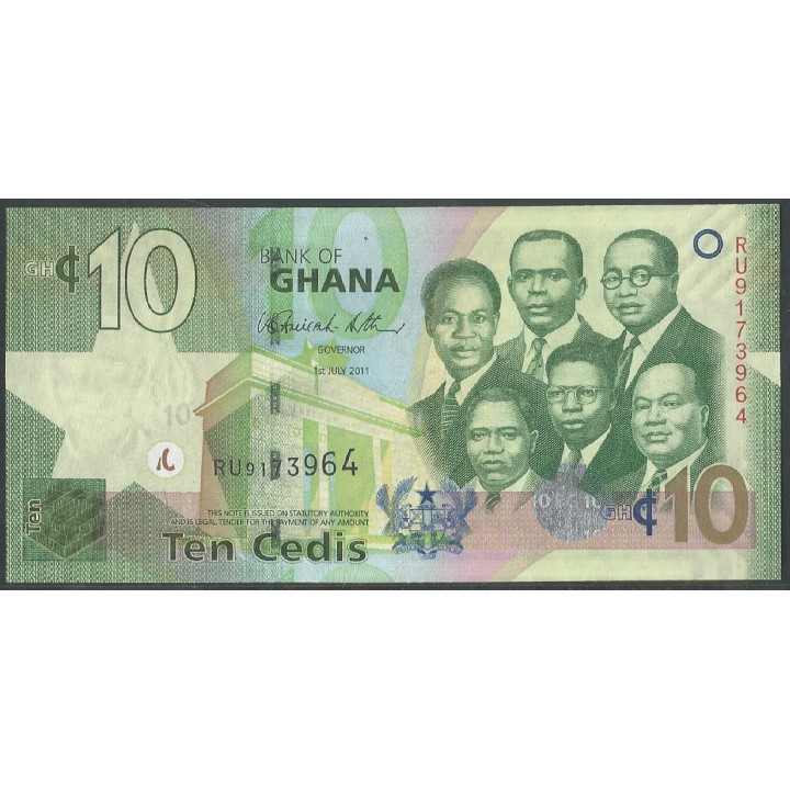 Ghana 10 Cedis 1 Jul 2011 P39c