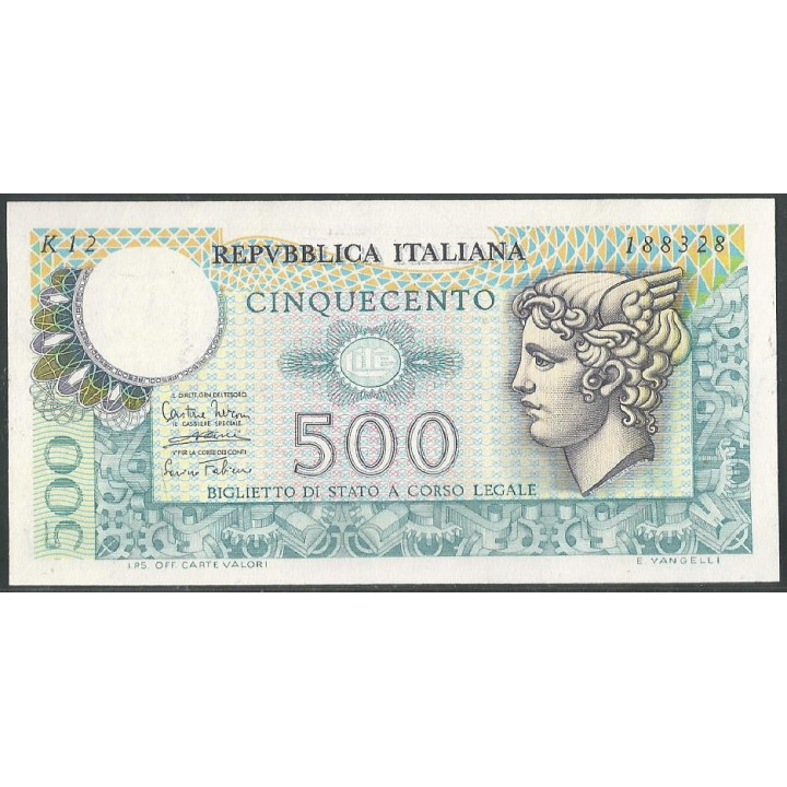 Italia 500 Liras 14 Feb 1974 P94