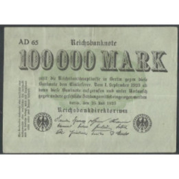 Alemania 100.000 Mark 25 Jul 1923 P91a
