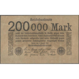 Alemania 200.000 Mark 9 Ago 1923 P100