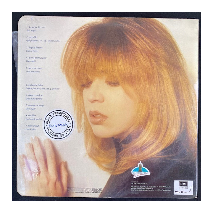 Ednita Nazario Lo que son las cosas - Colombia 1991 reverso