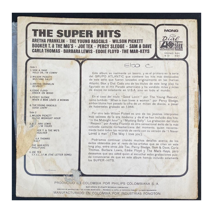The super hits - Colombia reverso
