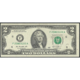 Estados Unidos 2 Dollars 2013 F P538 Descentrada