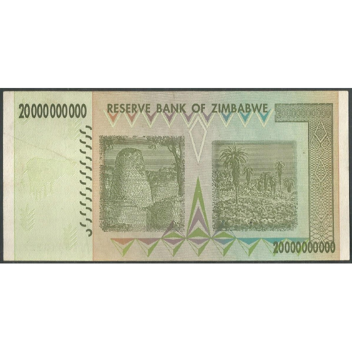 Zimbabwe 20.000.000.000 Dollars 5 Nov 2008 P86 reverso