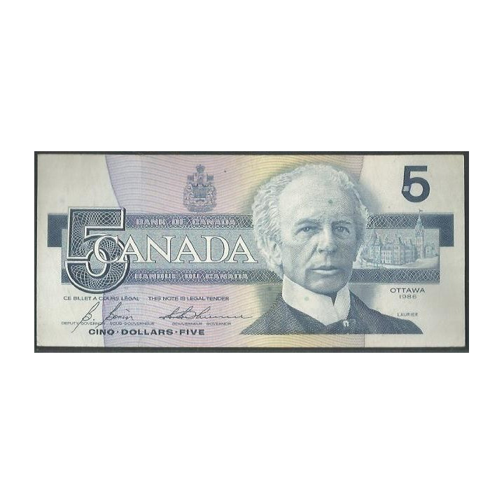 Canada 5 Dollars 1986 P95c