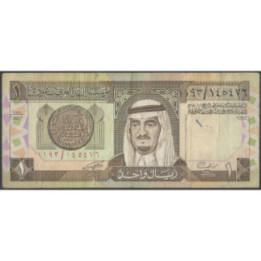 Arabia Saudita 1 Riyal 1984 Firma 6 P21d
