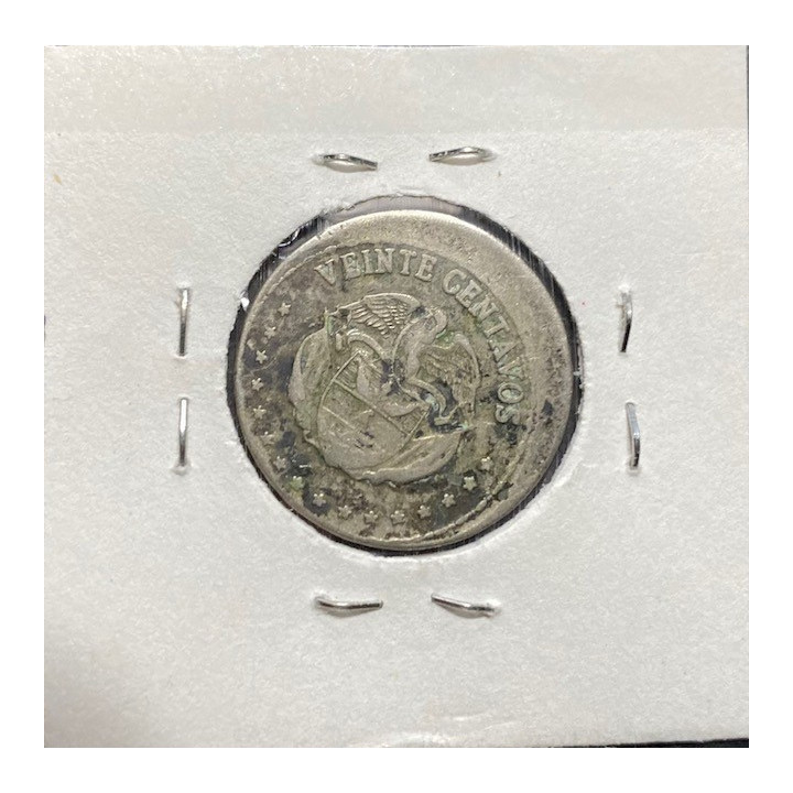 Colombia 20 Centavos 1964 Descentrada - Cachucha JER391.04 reverso