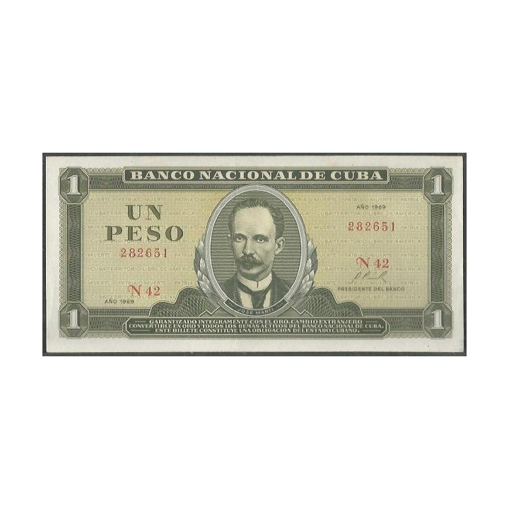 Cuba 1 Peso 1969 P102a